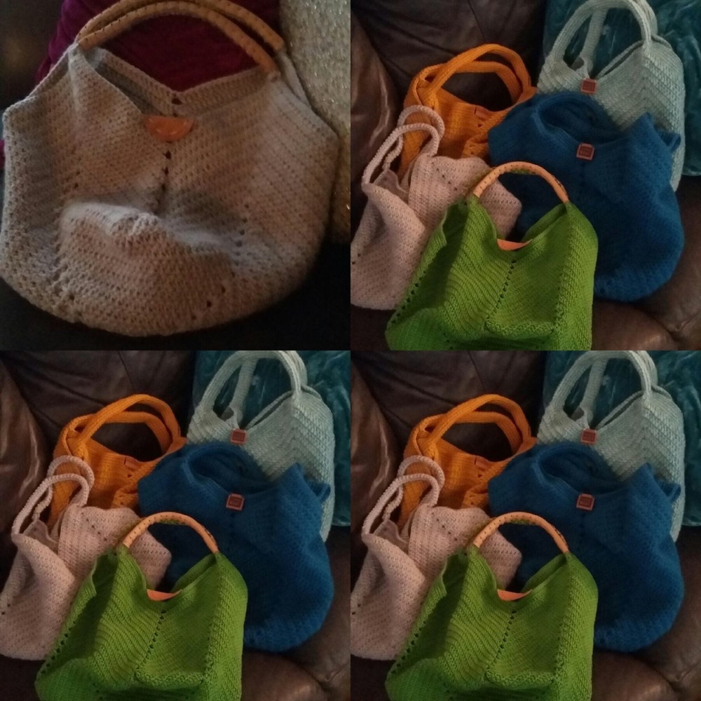 Organic handmade hobo totes